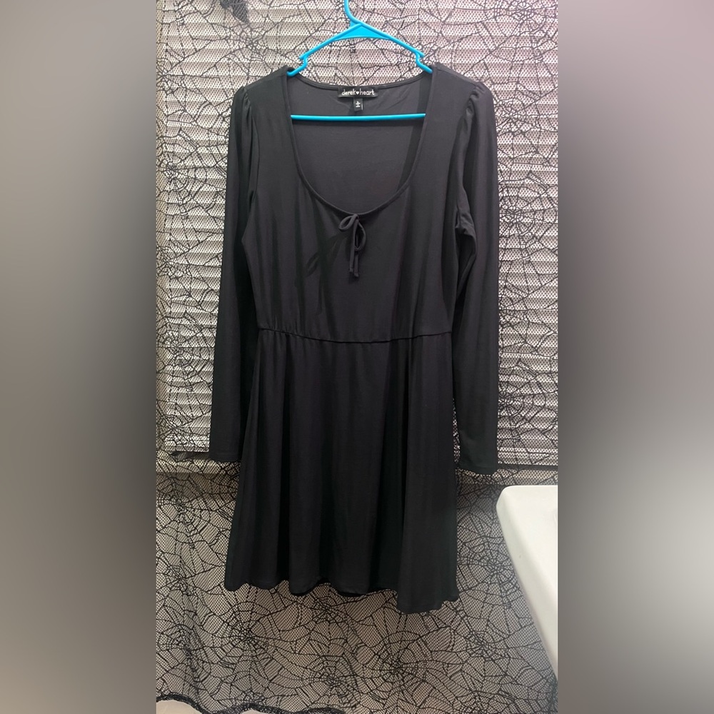 Derek Heart Black Long Sleeve Scoop Neck dress
